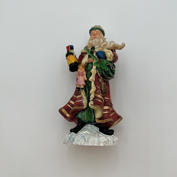 Holiday Expressions Santa Figurine. Vintage 1998 Resin Santa with Bag of Toys - Picture 8 of 16
